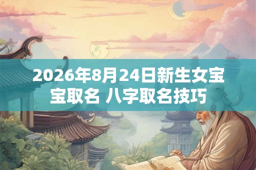 2026年8月24日新生女宝宝取名 八字取名技巧