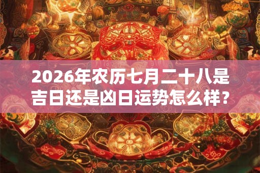 2026年农历七月二十八是吉日还是凶日运势怎么样? 2026年农历七月二十八是吉日还是凶日运势怎么样?