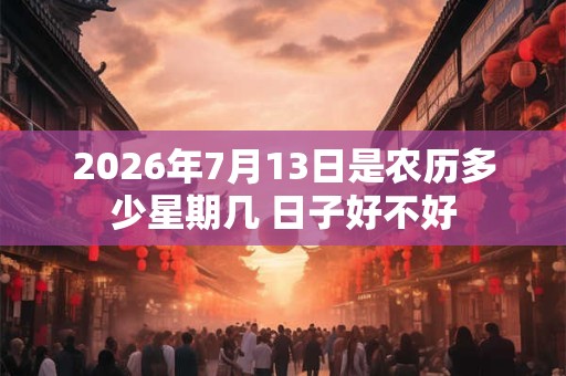 2026年7月13日是农历多少星期几 日子好不好