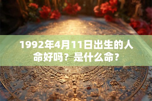 1992年4月11日出生的人命好吗？是什么命？