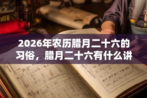 2026年农历腊月二十六的习俗，腊月二十六有什么讲究？