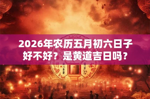 2026年农历五月初六日子好不好？是黄道吉日吗？