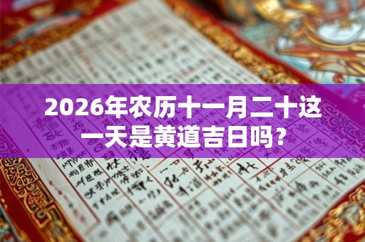 2026年农历十一月二十这一天是黄道吉日吗? 2026年农历十一月二十这一天是黄道吉日吗?