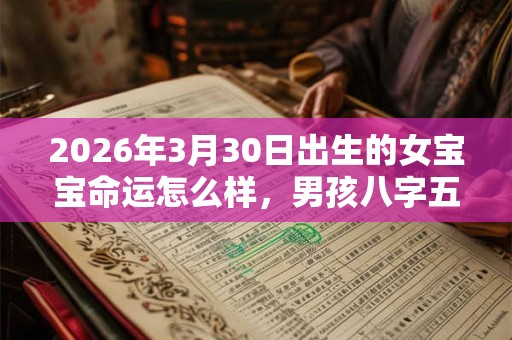 2026年3月30日出生的女宝宝命运怎么样,男孩八字五行命运 2026年3月30日出生的女宝宝命运怎么样,男孩八字五行命运