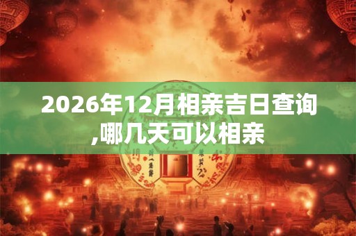 2026年12月相亲吉日查询,哪几天可以相亲 2026年12月相亲吉日查询,哪几天可以相亲