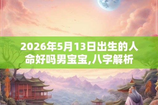2026年5月13日出生的人命好吗男宝宝,八字解析