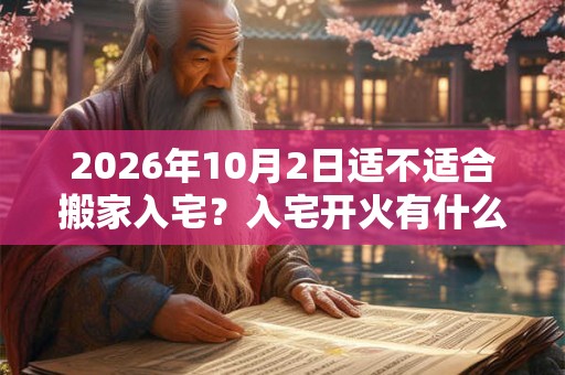 2026年10月2日适不适合搬家入宅?入宅开火有什么讲究吗? 2026年10月2日适不适合搬家入宅?入宅开火有什么讲究吗?