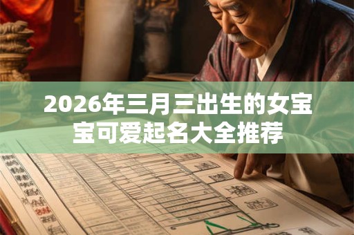 2026年三月三出生的女宝宝可爱起名大全推荐