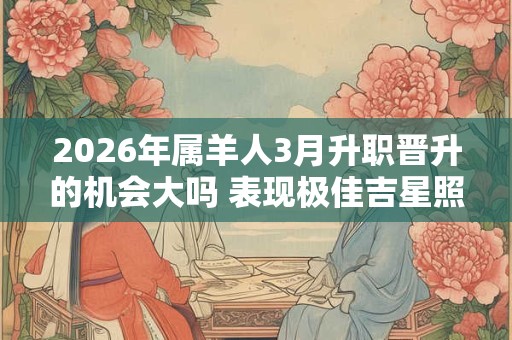 2026年属羊人3月升职晋升的机会大吗 表现极佳吉星照耀