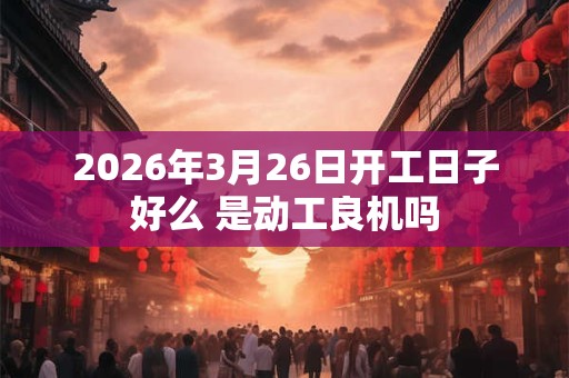 2026年3月26日开工日子好么 是动工良机吗
