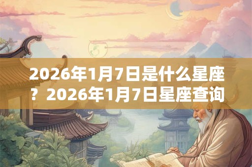 2026年1月7日是什么星座？2026年1月7日星座查询