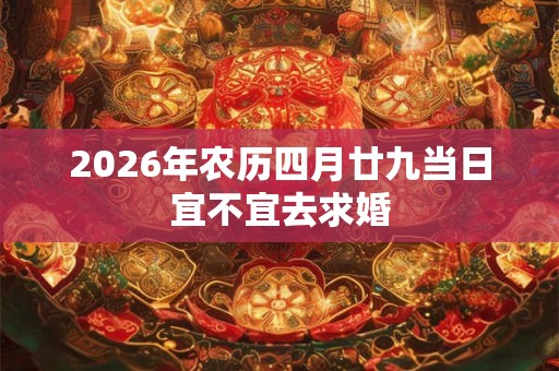 2026年农历四月廿九当日宜不宜去求婚 2026年农历四月廿九当日宜不宜去求婚