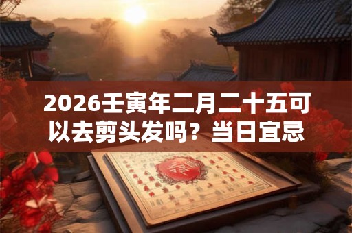 2026壬寅年二月二十五可以去剪头发吗？当日宜忌