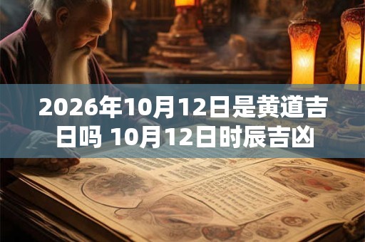 2026年10月12日是黄道吉日吗 10月12日时辰吉凶 2026年10月12日是黄道吉日吗 10月12日时辰吉凶