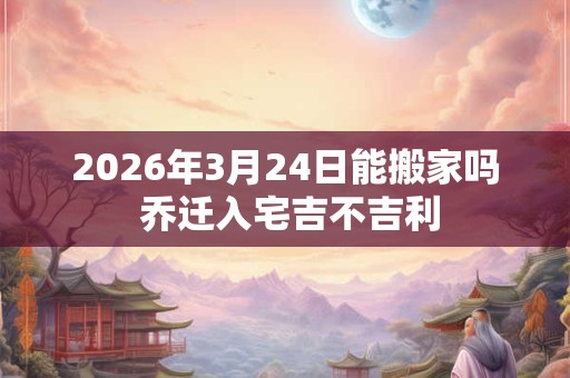 2026年3月24日能搬家吗 乔迁入宅吉不吉利 2026年3月24日能搬家吗 乔迁入宅吉不吉利