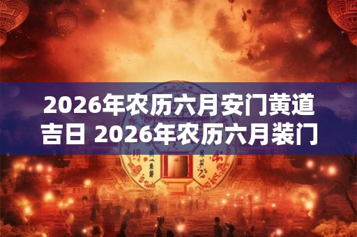 2026年农历六月安门黄道吉日 2026年农历六月装门安门最好的日子 2026年农历六月安门黄道吉日 2026年农历六月装门安门最好的日子
