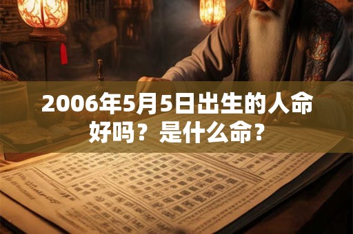 2006年5月5日出生的人命好吗?是什么命? 2006年5月5日出生的人命好吗?是什么命?