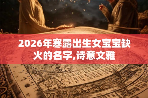 2026年寒露出生女宝宝缺火的名字,诗意文雅 2026年寒露出生女宝宝缺火的名字,诗意文雅