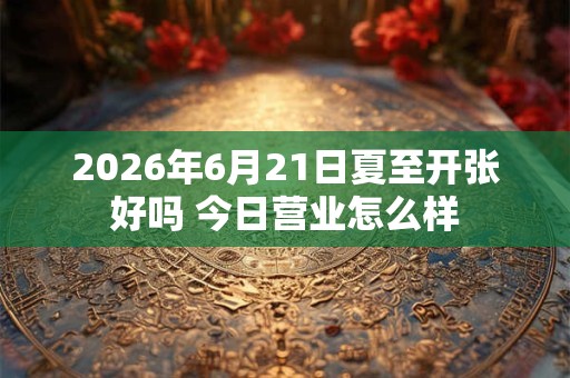 2026年6月21日夏至开张好吗 今日营业怎么样