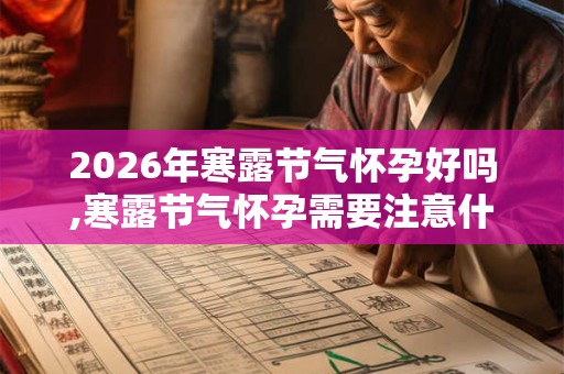 2026年寒露节气怀孕好吗,寒露节气怀孕需要注意什么? 2026年寒露节气怀孕好吗,寒露节气怀孕需要注意什么?