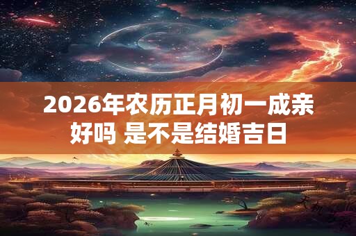 2026年农历正月初一成亲好吗 是不是结婚吉日 2026年农历正月初一成亲好吗 是不是结婚吉日