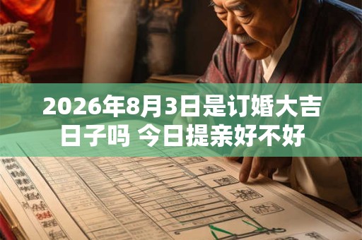 2026年8月3日是订婚大吉日子吗 今日提亲好不好