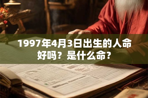 1997年4月3日出生的人命好吗？是什么命？