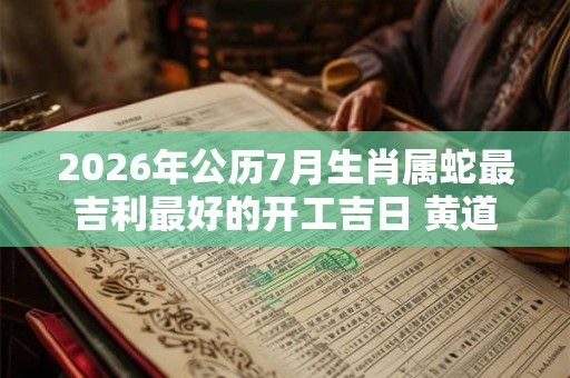 2026年公历7月生肖属蛇最吉利最好的开工吉日 黄道吉日查询