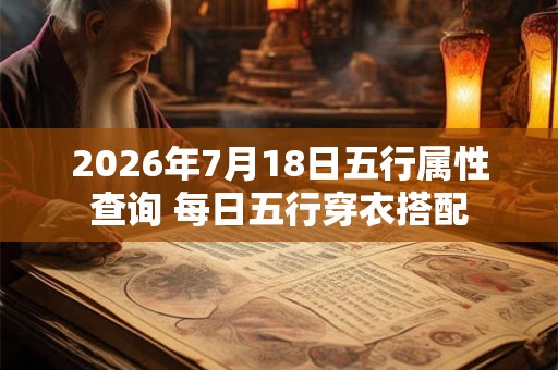 2026年7月18日五行属性查询 每日五行穿衣搭配