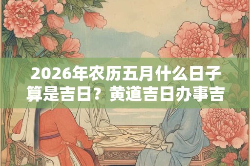 2026年农历五月什么日子算是吉日?黄道吉日办事吉利吗 2026年农历五月什么日子算是吉日?黄道吉日办事吉利吗