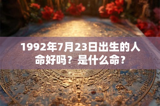 1992年7月23日出生的人命好吗?是什么命? 1992年7月23日出生的人命好吗?是什么命?