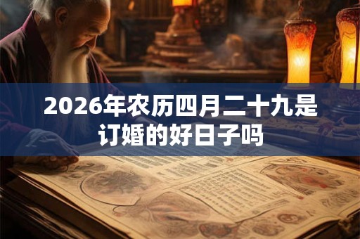 2026年农历四月二十九是订婚的好日子吗 2026年农历四月二十九是订婚的好日子吗
