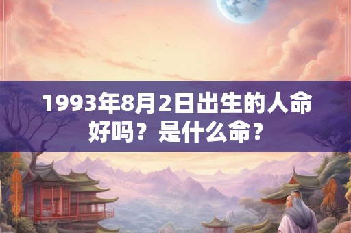 1993年8月2日出生的人命好吗？是什么命？