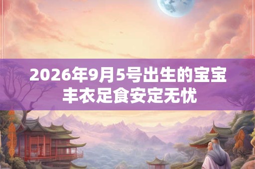 2026年9月5号出生的宝宝 丰衣足食安定无忧