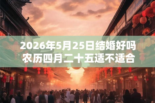 2026年5月25日结婚好吗 农历四月二十五适不适合办酒席