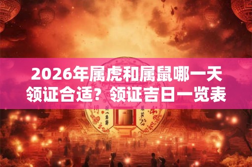 2026年属虎和属鼠哪一天领证合适？领证吉日一览表
