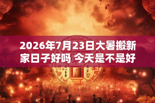 2026年7月23日大暑搬新家日子好吗 今天是不是好日子