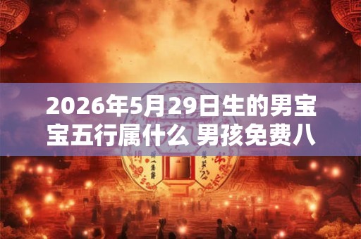 2026年5月29日生的男宝宝五行属什么 男孩免费八字起名 2026年5月29日生的男宝宝五行属什么 男孩免费八字起名