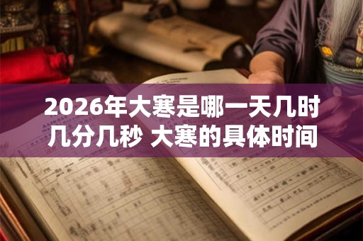 2026年大寒是哪一天几时几分几秒 大寒的具体时间