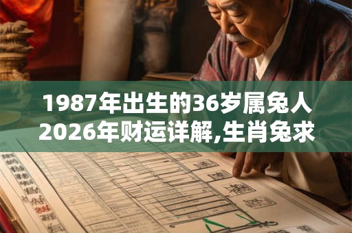 1987年出生的36岁属兔人2026年财运详解,生肖兔求财方位