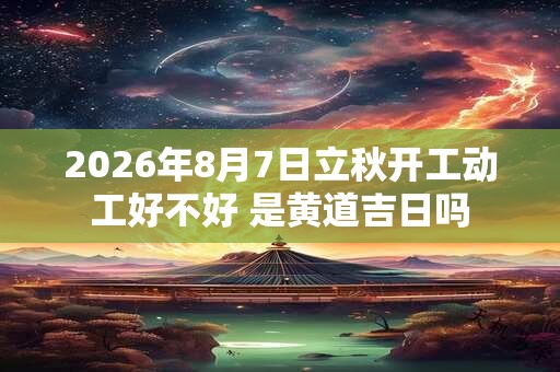 2026年8月7日立秋开工动工好不好 是黄道吉日吗 2026年8月7日立秋开工动工好不好 是黄道吉日吗