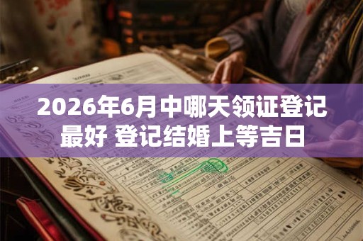 2026年6月中哪天领证登记最好 登记结婚上等吉日