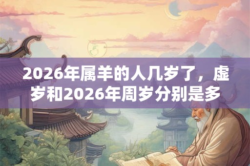 2026年属羊的人几岁了，虚岁和2026年周岁分别是多少？