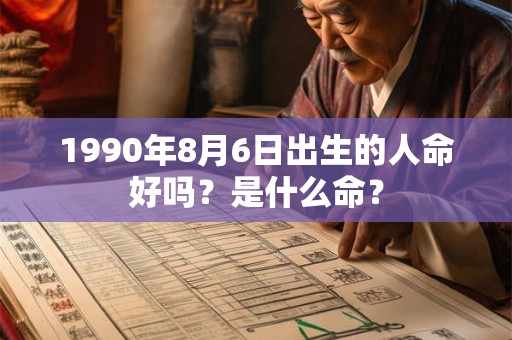 1990年8月6日出生的人命好吗？是什么命？