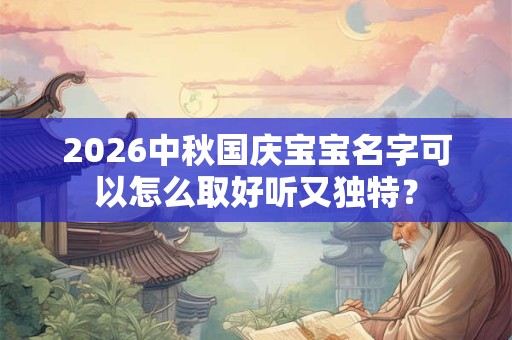 2026中秋国庆宝宝名字可以怎么取好听又独特？