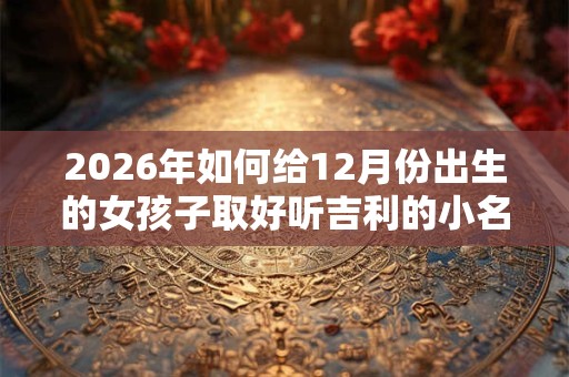 2026年如何给12月份出生的女孩子取好听吉利的小名？