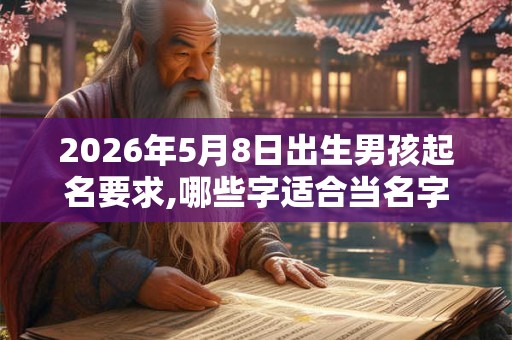 2026年5月8日出生男孩起名要求,哪些字适合当名字 2026年5月8日出生男孩起名要求,哪些字适合当名字