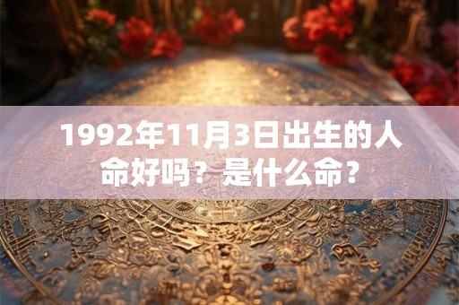 1992年11月3日出生的人命好吗？是什么命？
