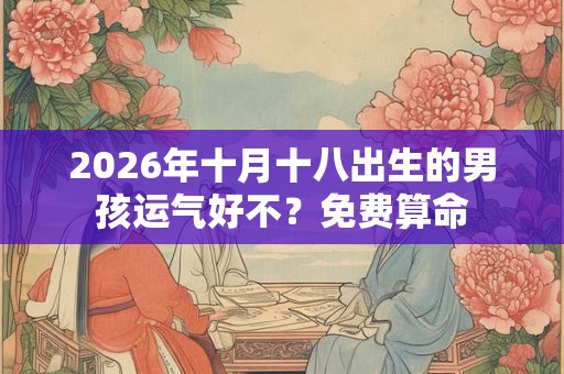 2026年十月十八出生的男孩运气好不?免费算命 2026年十月十八出生的男孩运气好不?免费算命