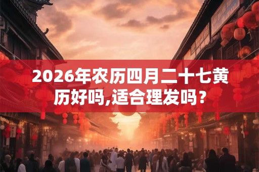2026年农历四月二十七黄历好吗,适合理发吗？